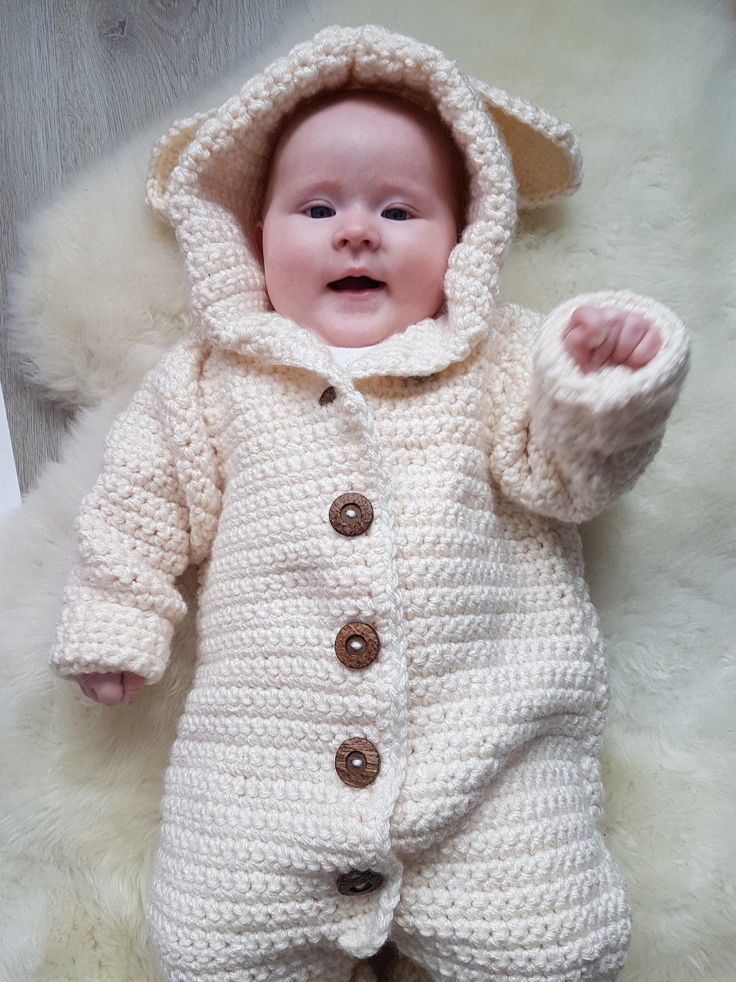 Baby Snowsuit Crochet Pattern PDF