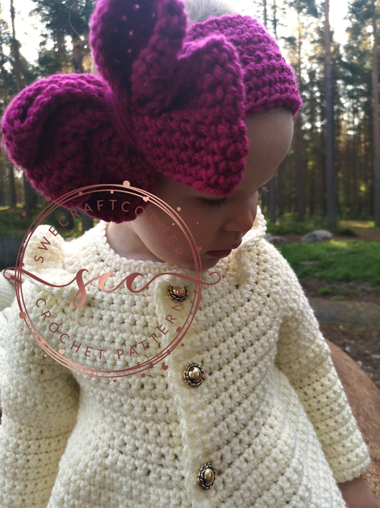 Bow Ear Warmer Crochet Pattern PDF