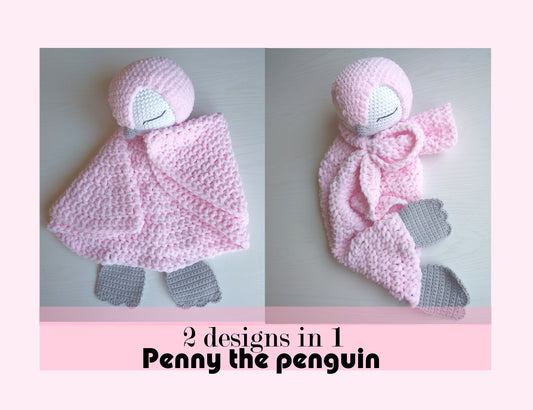 Penguin Baby Lovey Crochet Pattern PDF