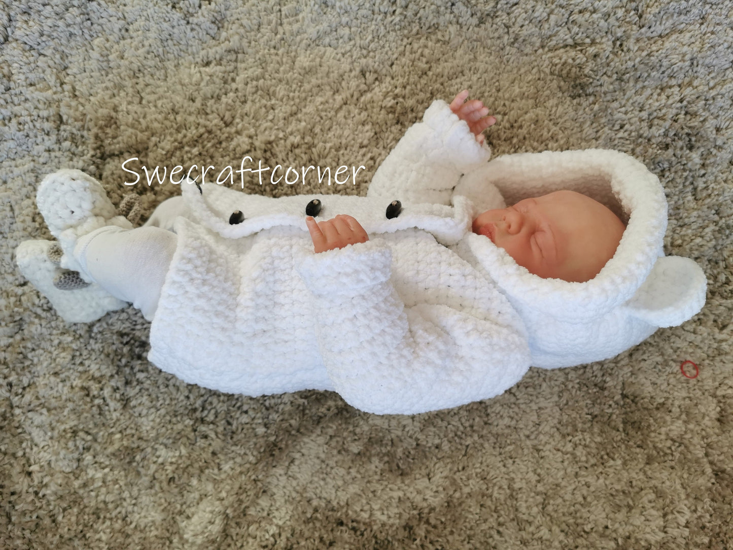 Baby Coat With Bear Ears Crochet Pattern PDF