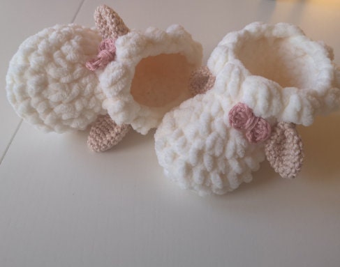 Lamb Baby booties Crochet Pattern PDF
