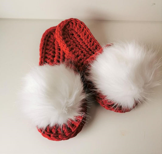 T-Shirt Yarn Slippers Crochet Pattern PDF