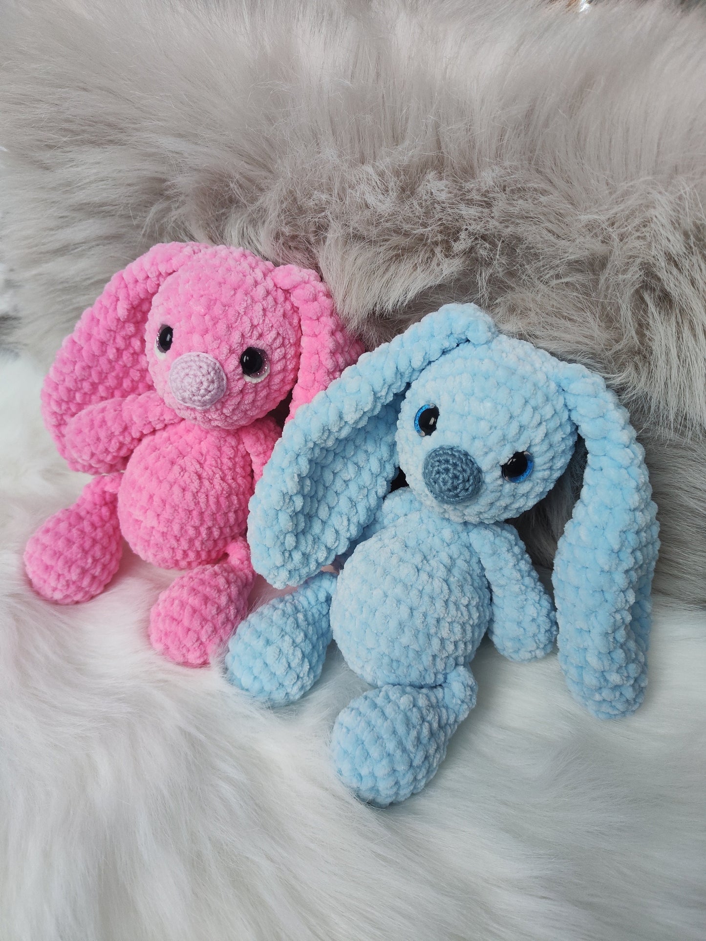 One Skein Chenille Bunny Crochet Pattern PDF