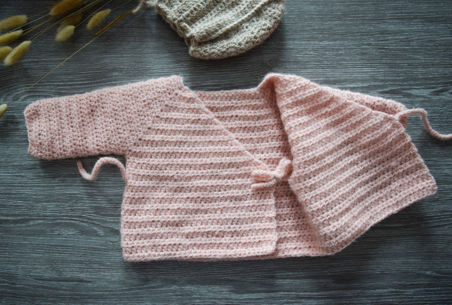 Kimono Style Baby Cardigan Crochet Pattern PDF