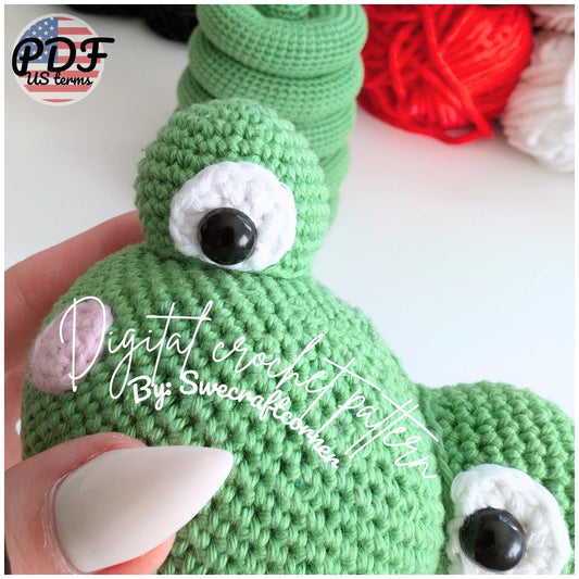 Frog Stacking Toy Crochet Pattern PDF