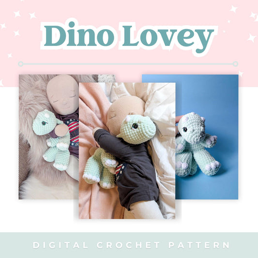 Dinosaur Lovey Crochet Pattern PDF