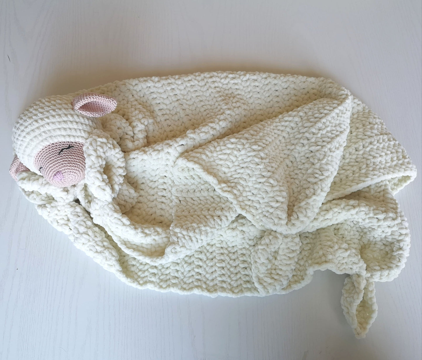 Cozy Lamb Baby Blanket Crochet Pattern PDF