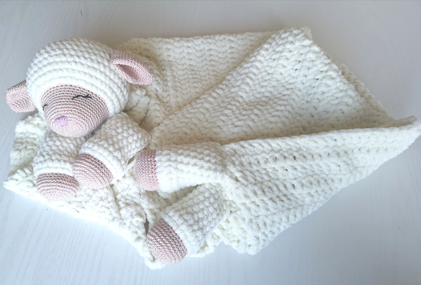 Lamb Huggy Baby Blanket Crochet Pattern PDF