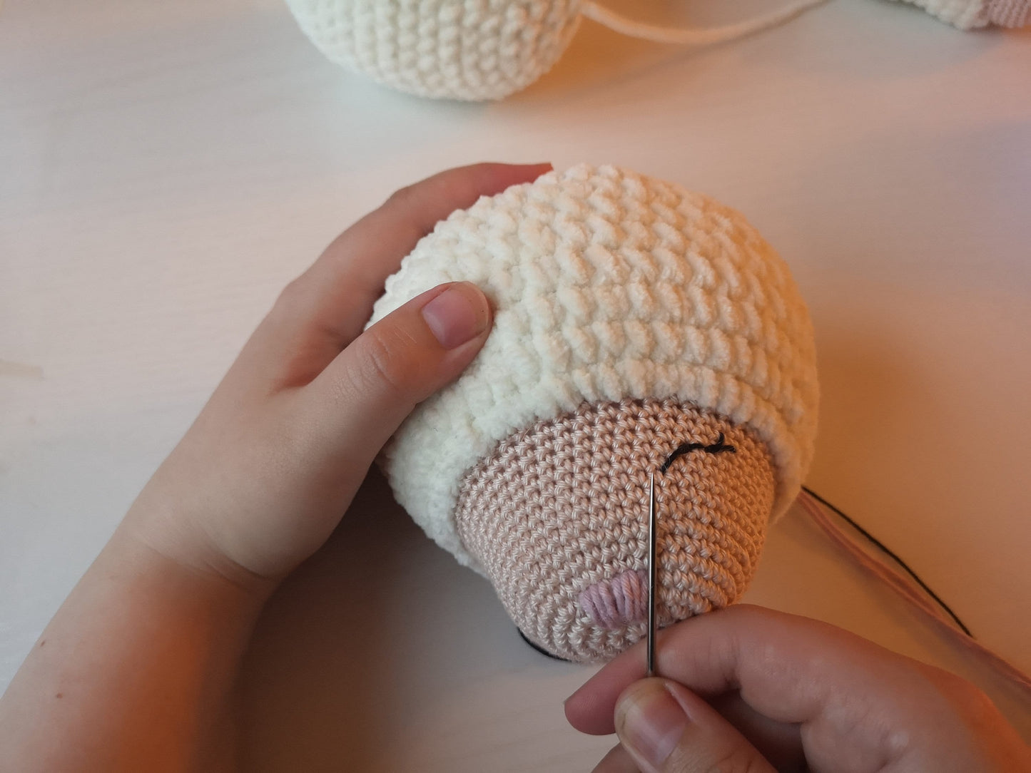 Lamb Huggy Baby Blanket Crochet Pattern PDF
