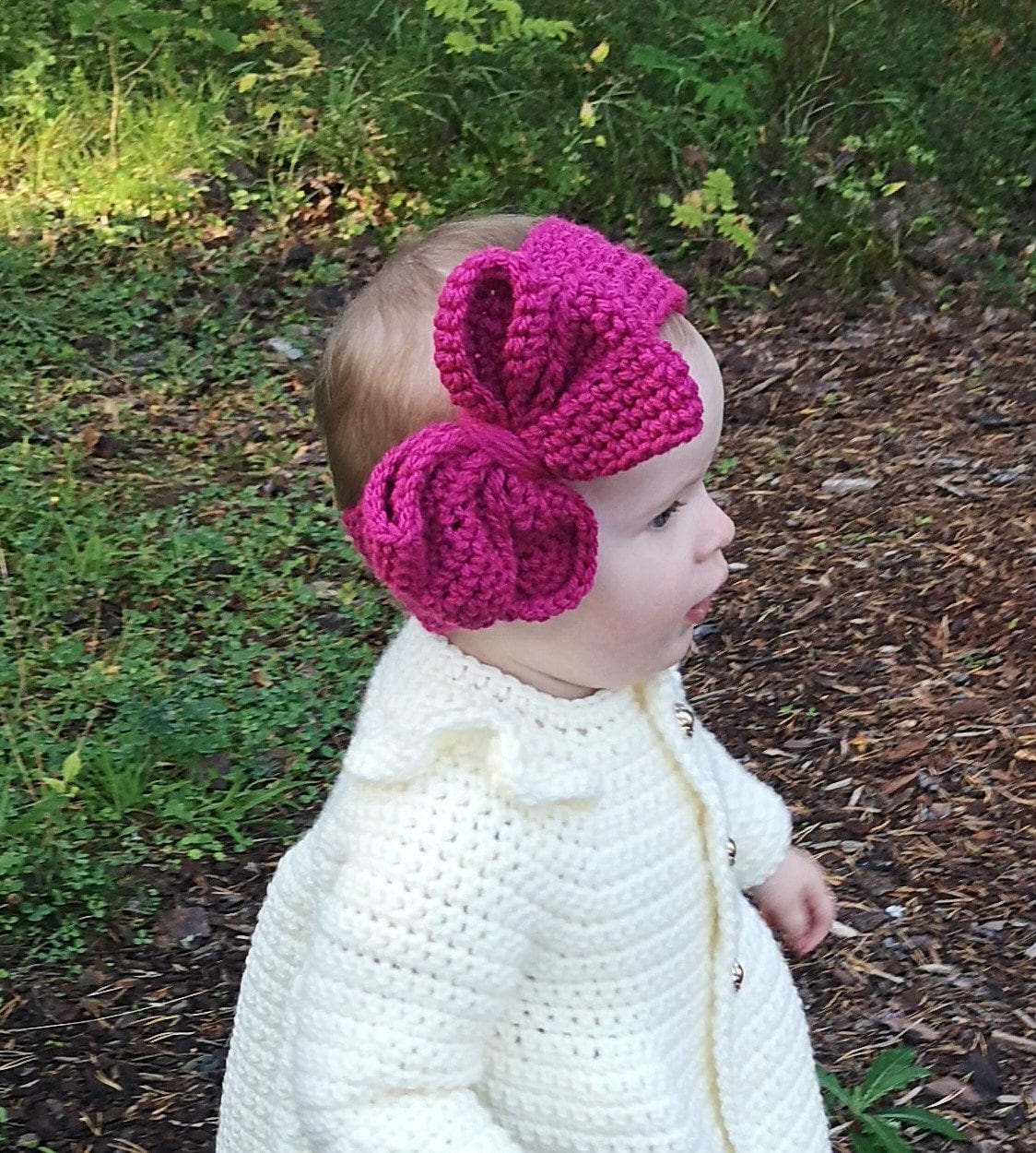 Bow Ear Warmer Crochet Pattern PDF