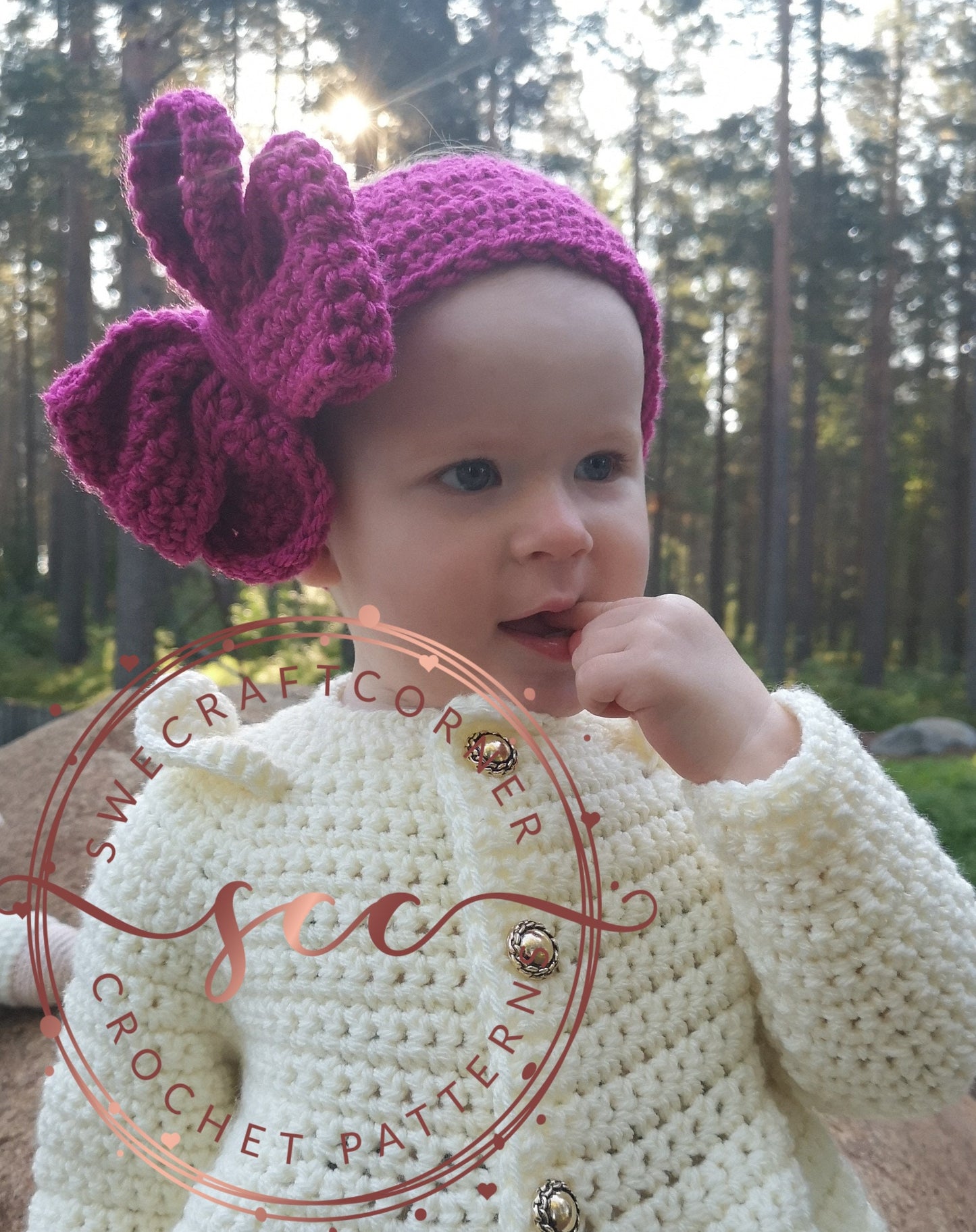 Bow Ear Warmer Crochet Pattern PDF