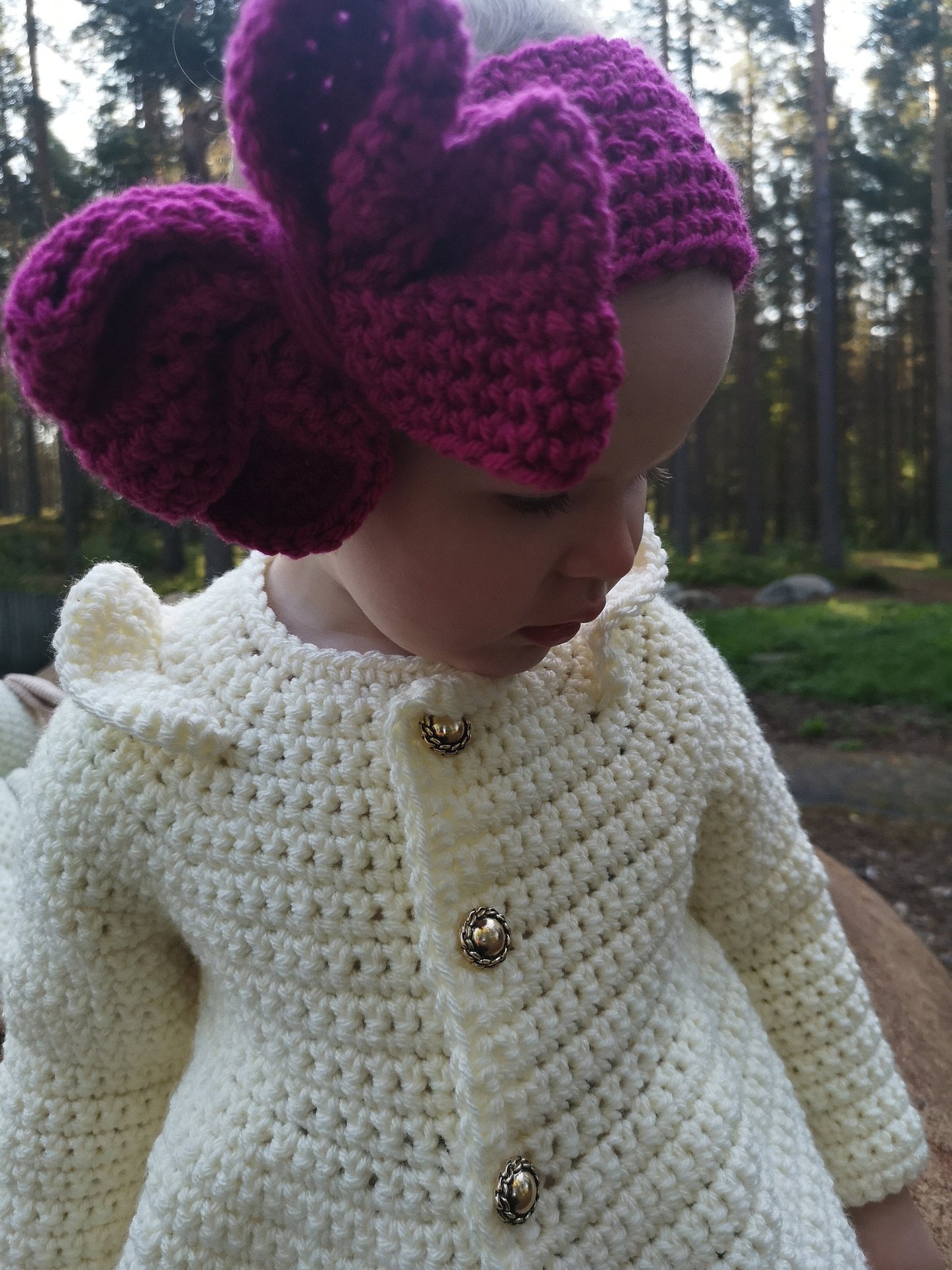 Girls Ruffle Coat Crochet Pattern PDF