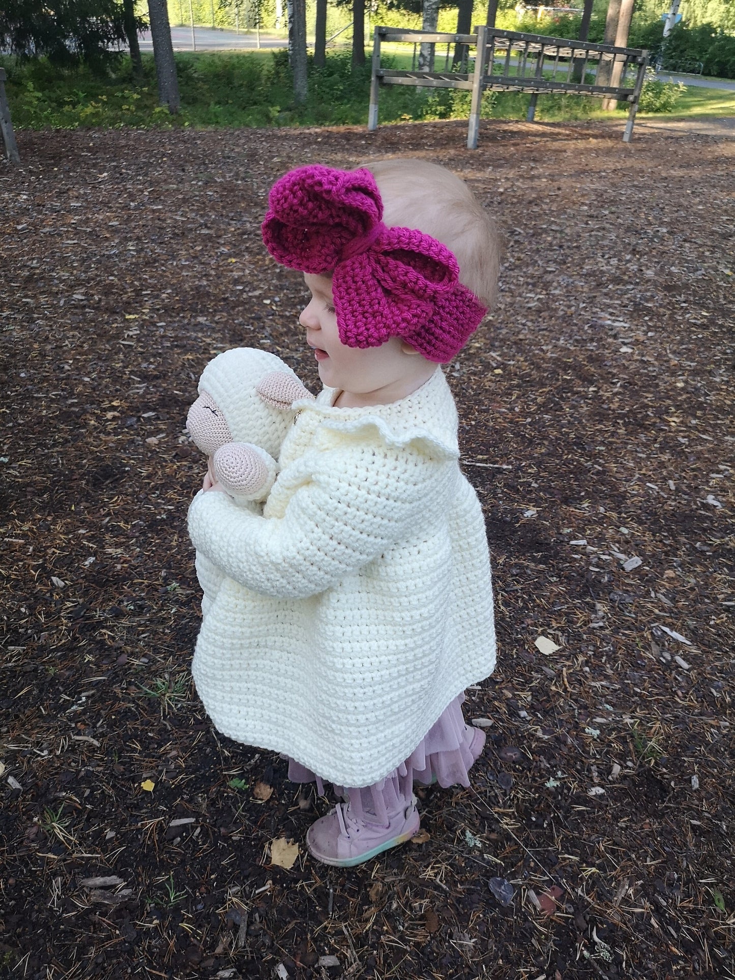 Girls Ruffle Coat Crochet Pattern PDF