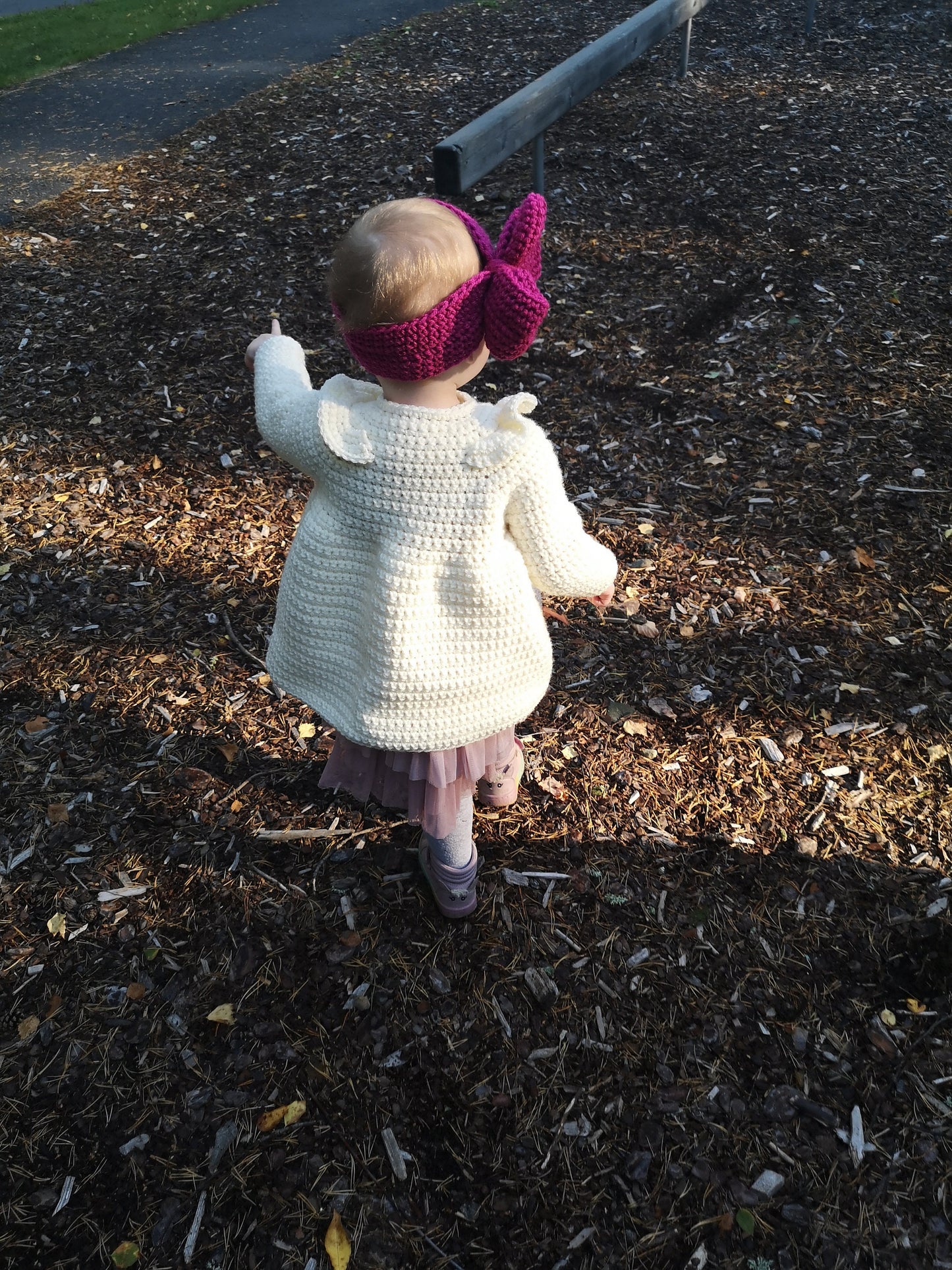 Girls Ruffle Coat Crochet Pattern PDF