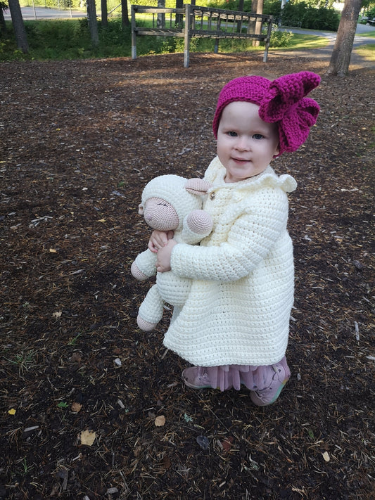 Girls Ruffle Coat Crochet Pattern PDF