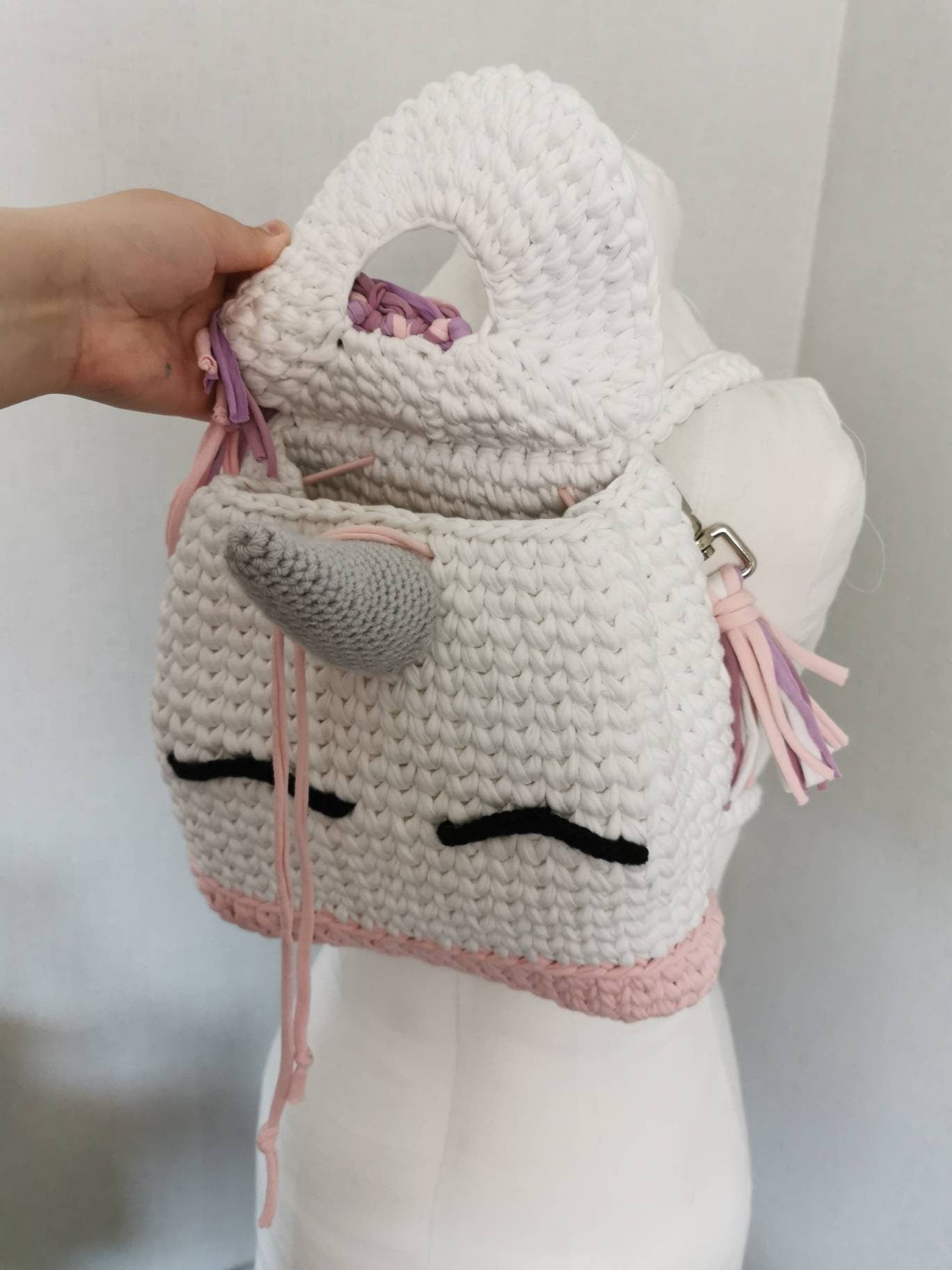 Unicorn T-Shirt Yarn Backpack Crochet Pattern PDF