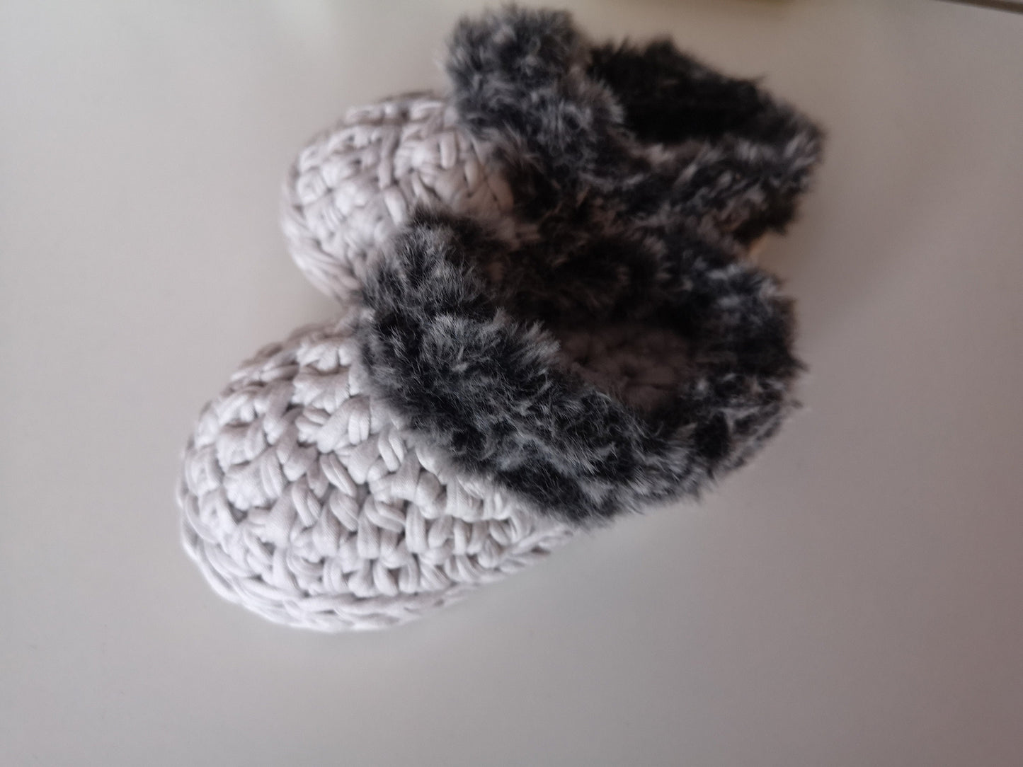 Kids T-Shirt Yarn Slippers Crochet Pattern PDF