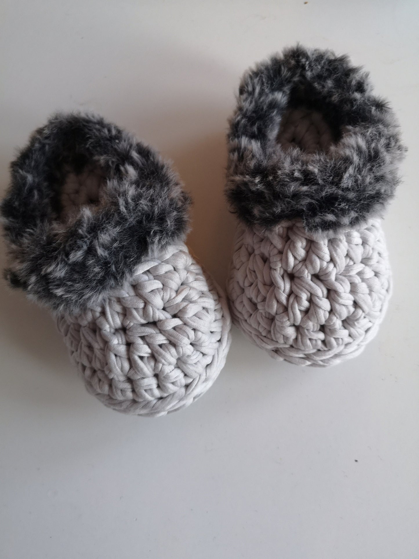 Kids T-Shirt Yarn Slippers Crochet Pattern PDF