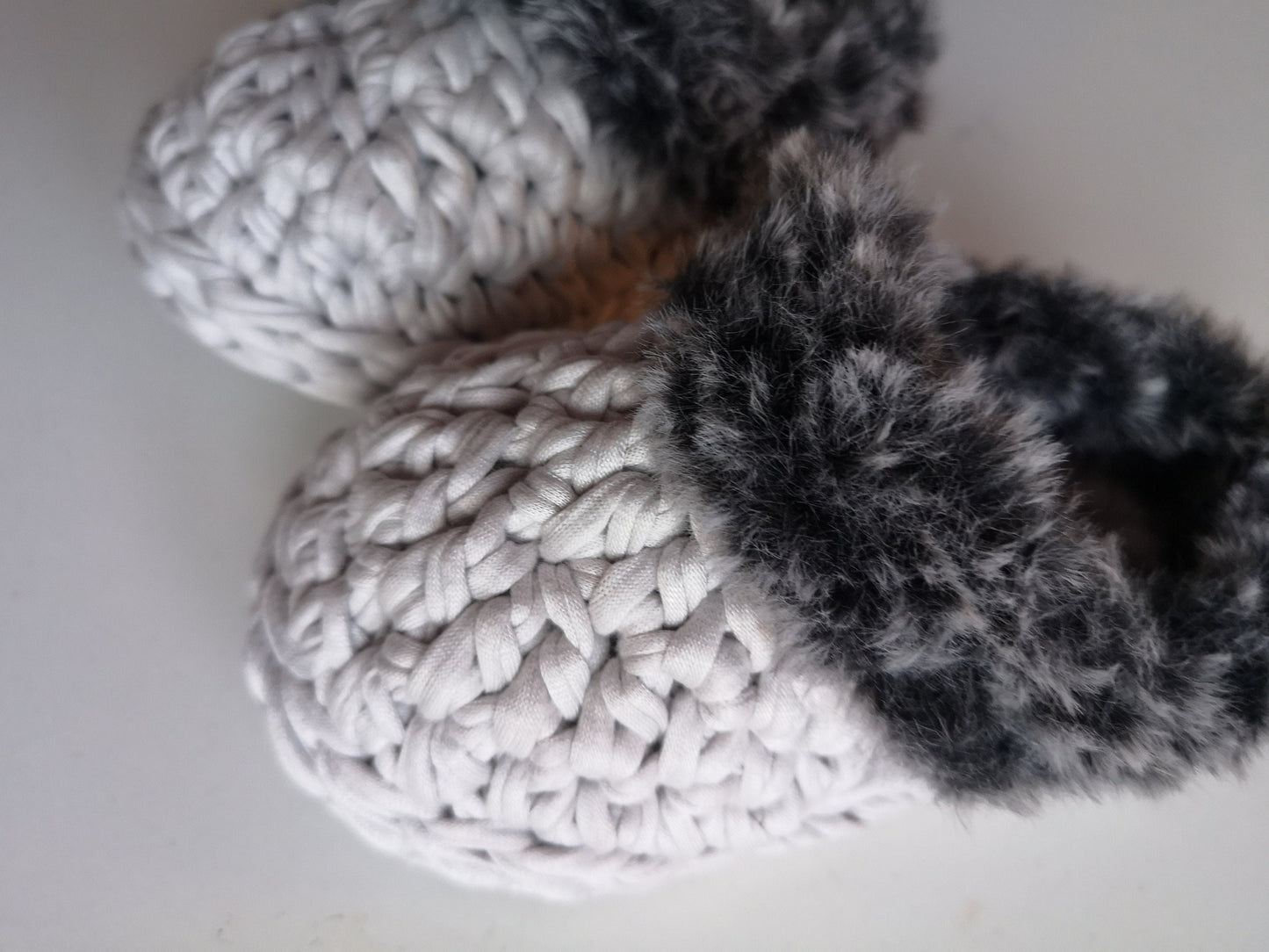 Kids T-Shirt Yarn Slippers Crochet Pattern PDF