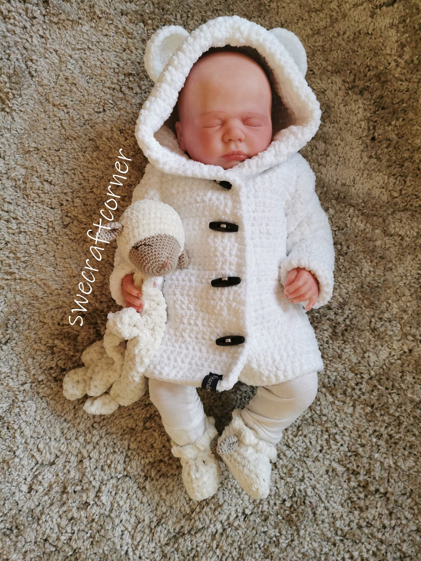 Baby Coat With Bear Ears Crochet Pattern PDF