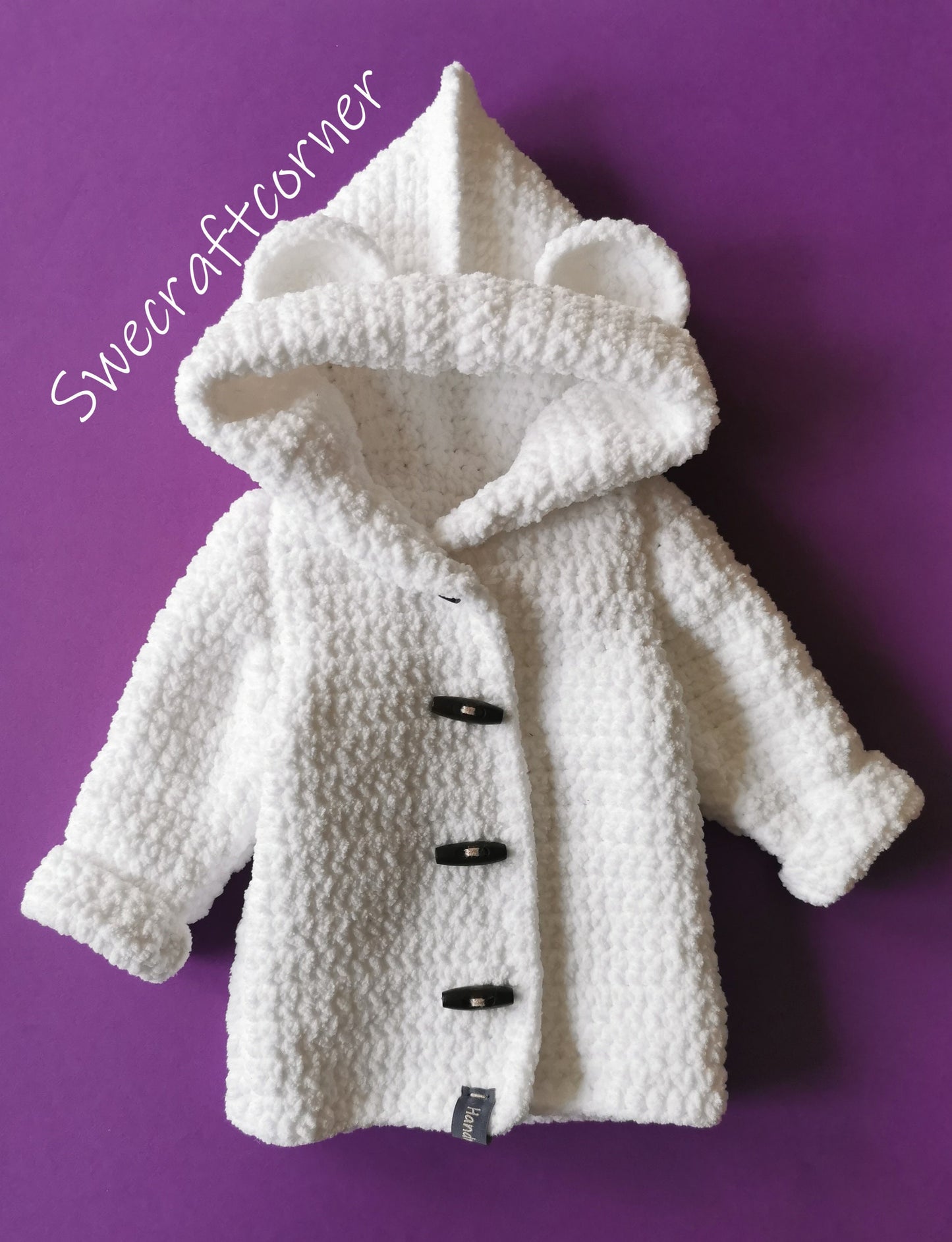 Baby Coat With Bear Ears Crochet Pattern PDF