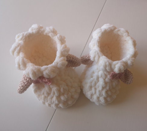 Lamb Baby booties Crochet Pattern PDF