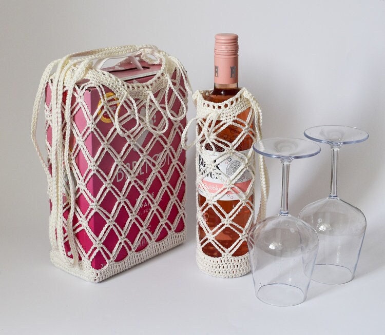 Wine Caddy Crochet Pattern PDF