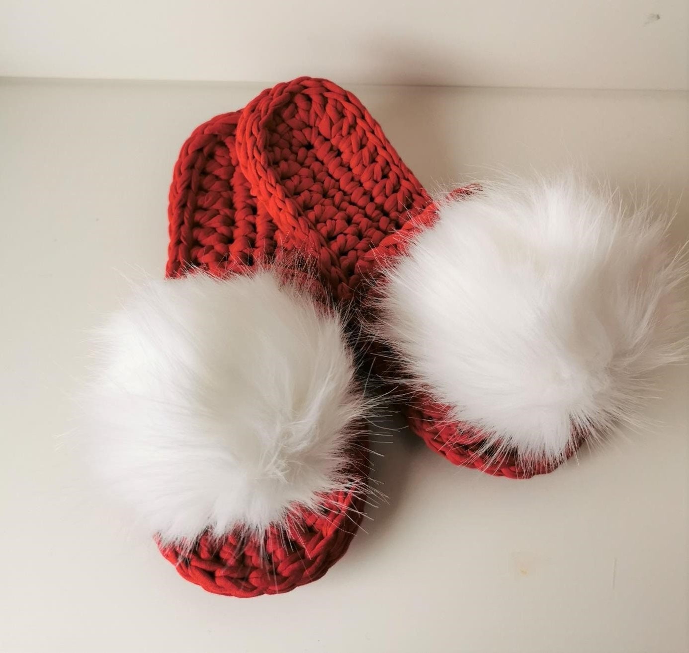 T-Shirt Yarn Slippers Crochet Pattern PDF