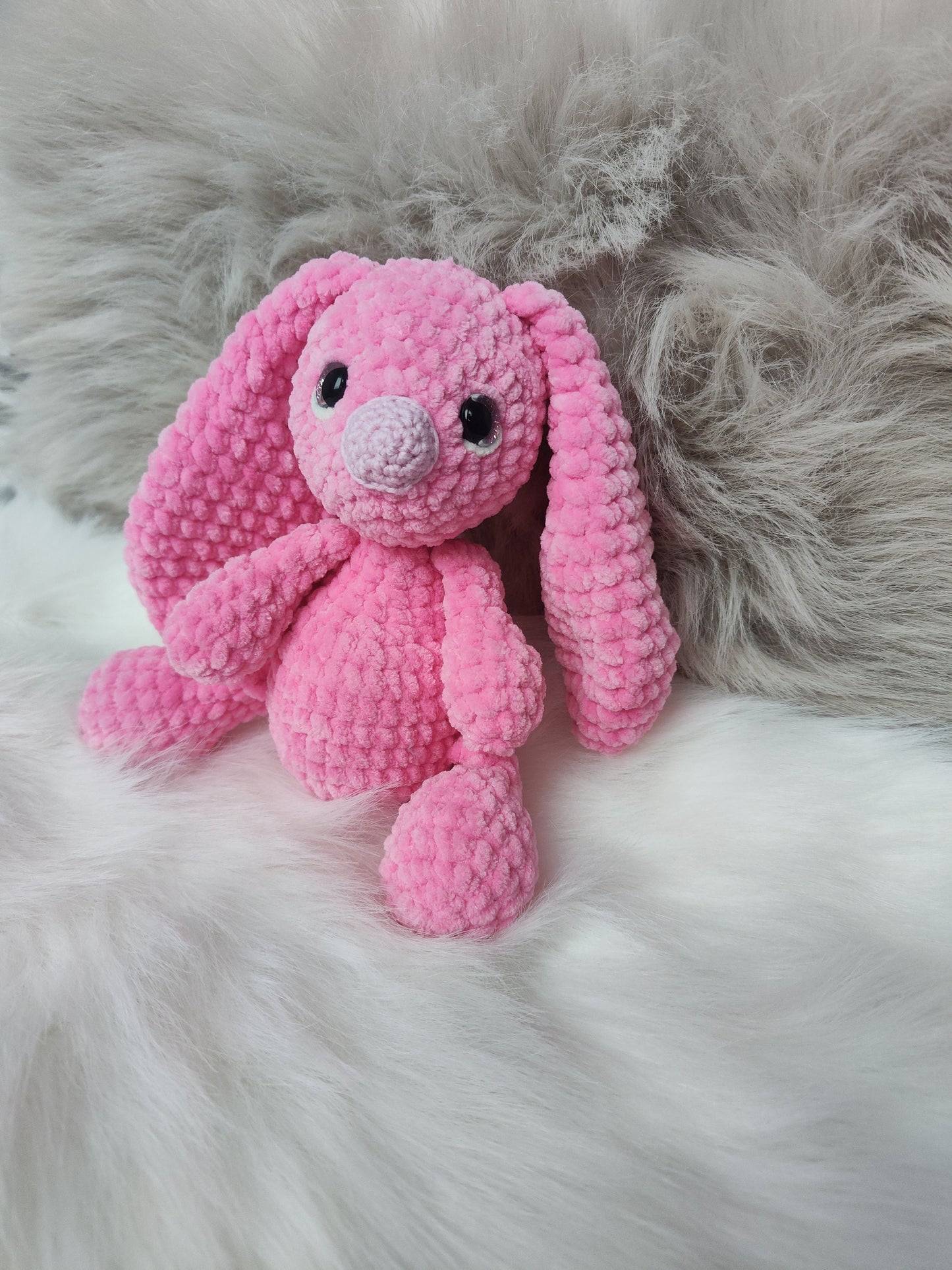 One Skein Chenille Bunny Crochet Pattern PDF