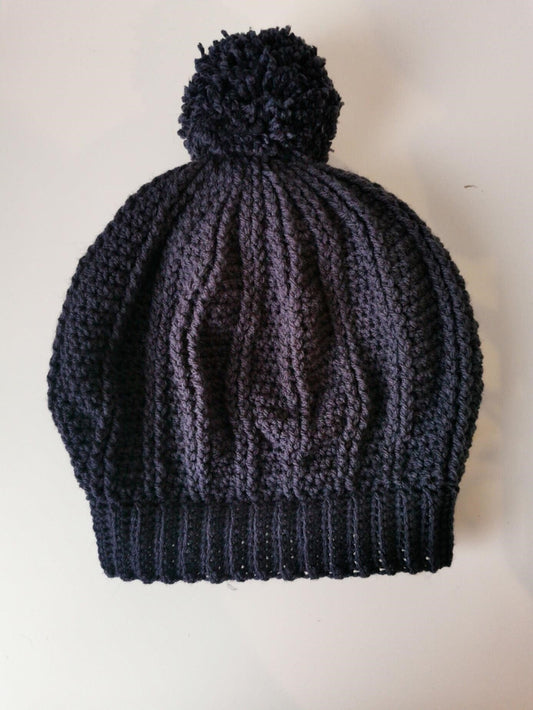Slouchy Beret Beanie Crochet Pattern PDF