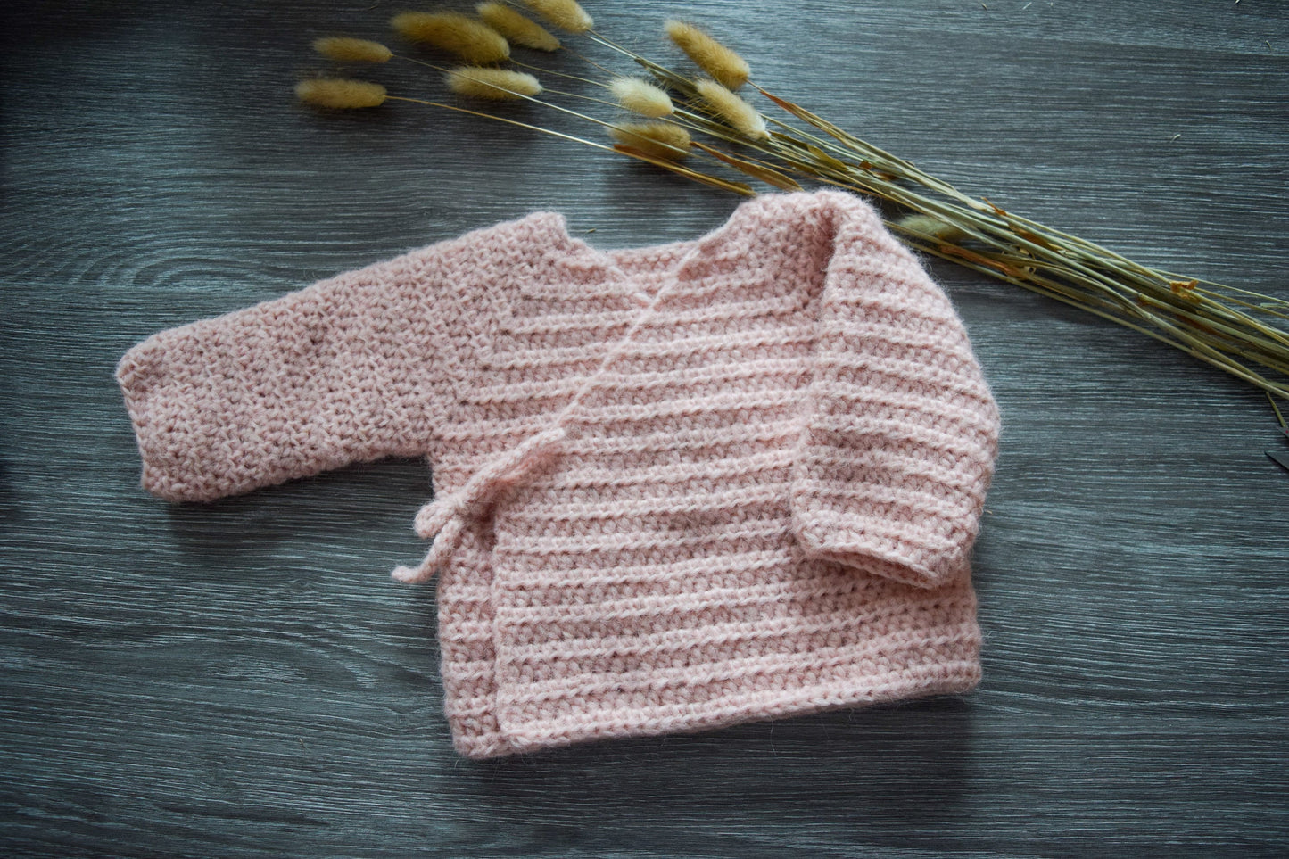 Kimono Style Baby Cardigan Crochet Pattern PDF
