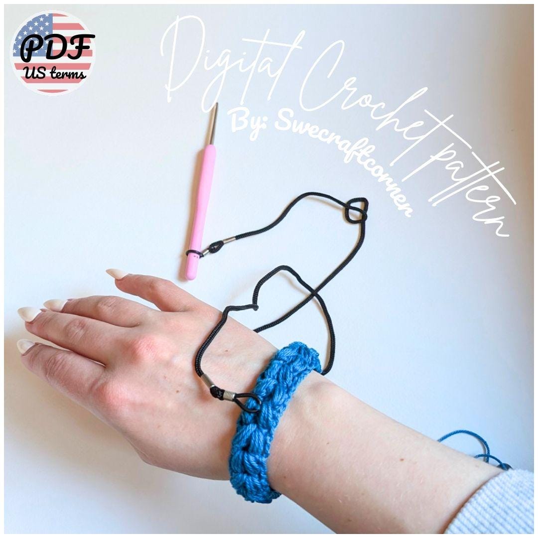 Crochet Hook Bracelet Pattern PDF