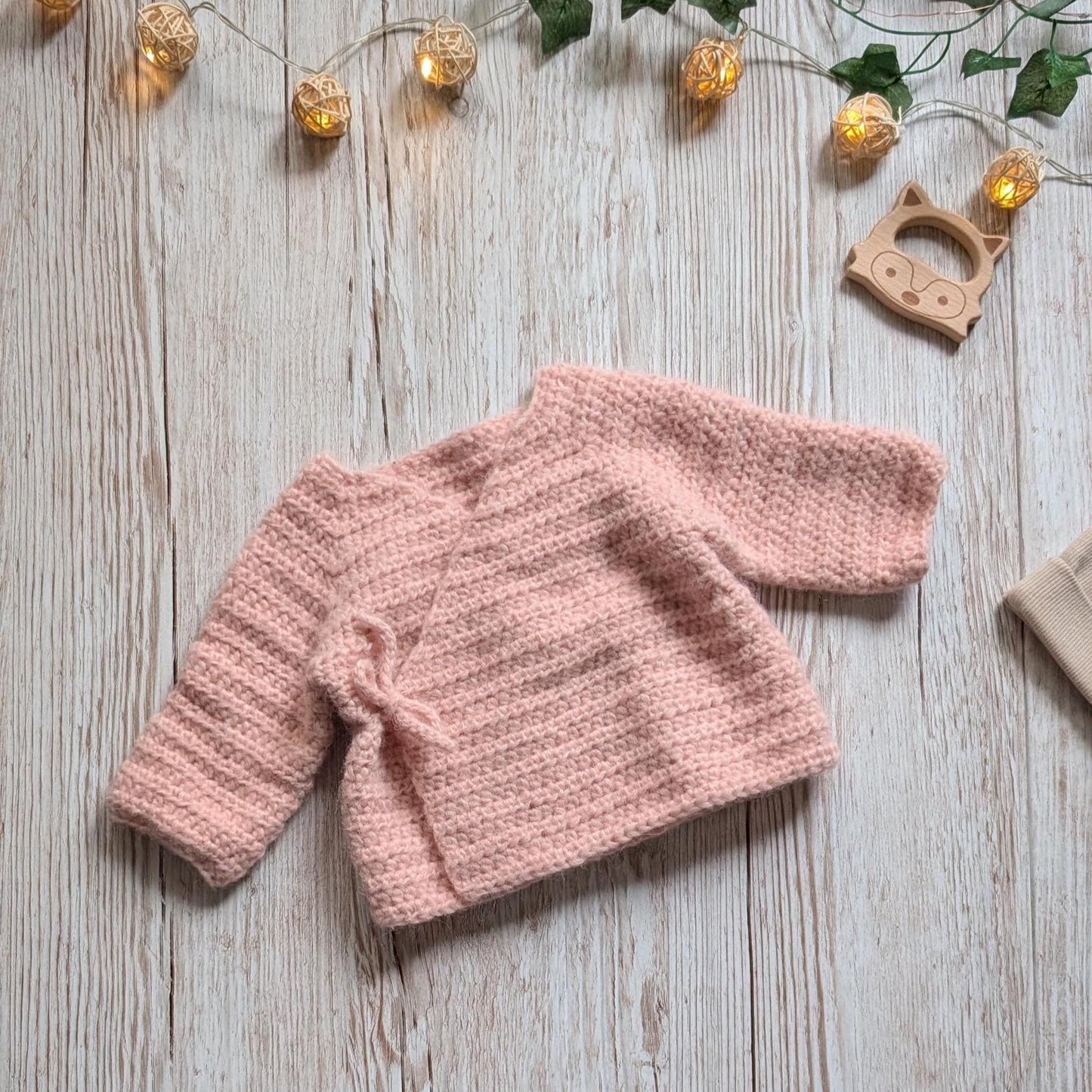 Kimono Style Baby Cardigan Crochet Pattern PDF