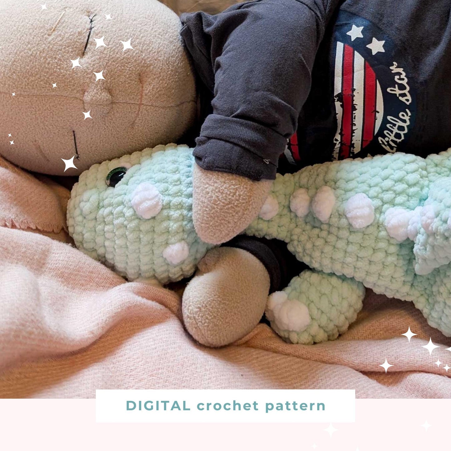 Dinosaur Lovey Crochet Pattern PDF
