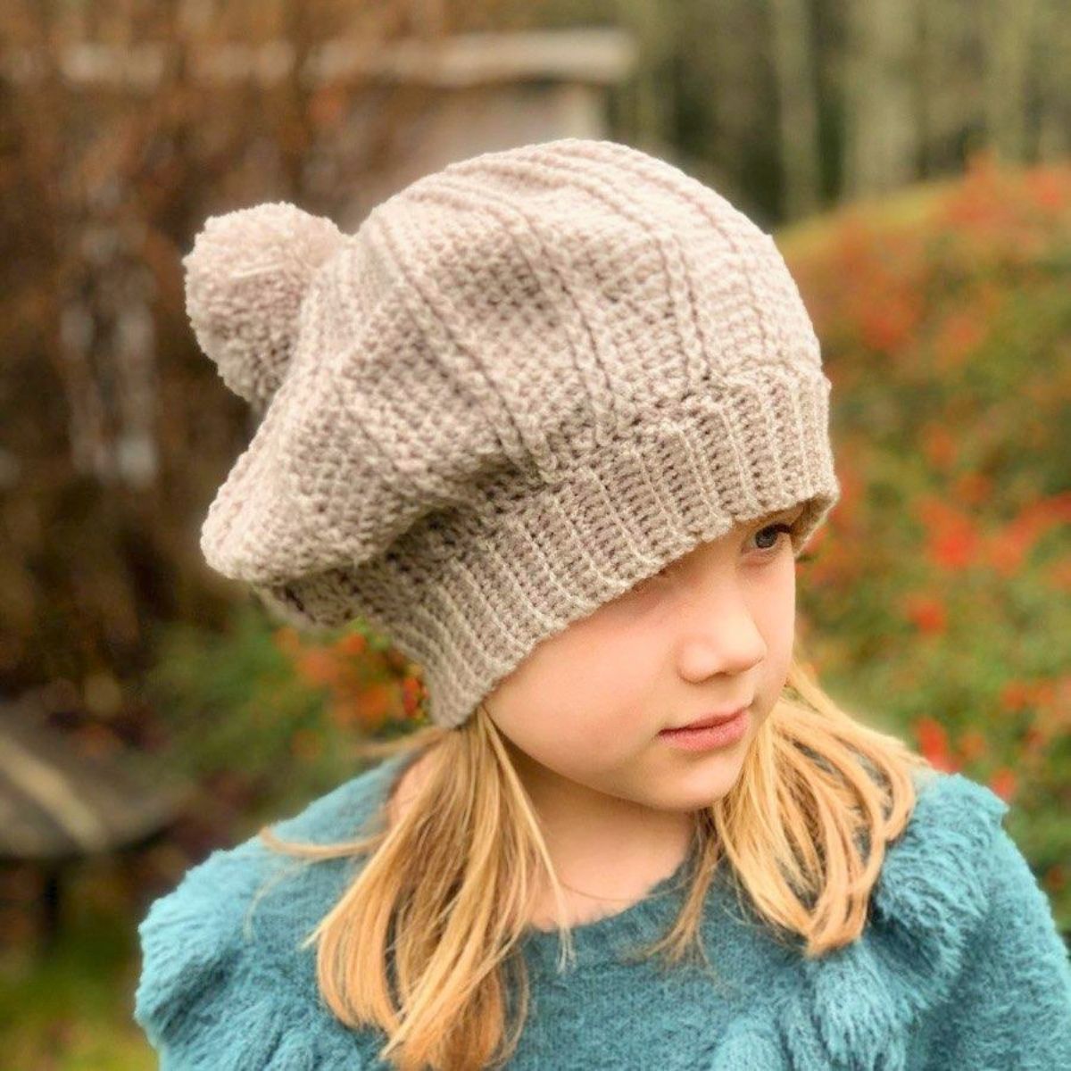 Slouchy Beret Beanie Crochet Pattern PDF