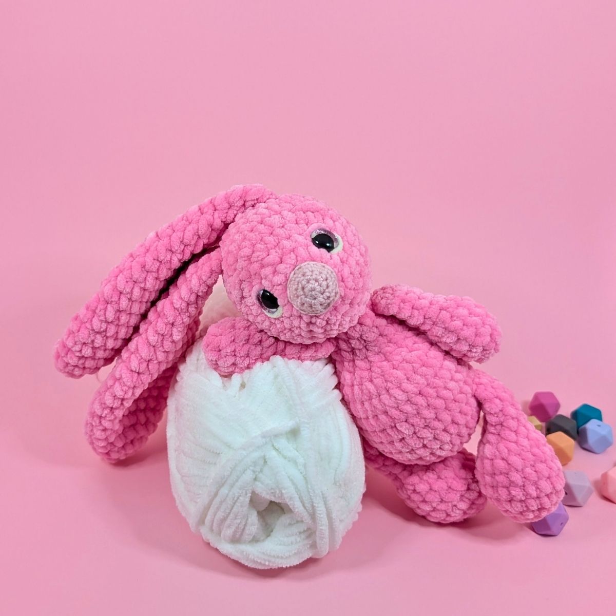 One Skein Chenille Bunny Crochet Pattern PDF