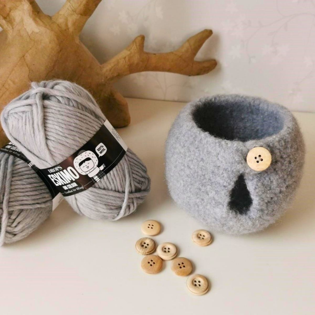 Felted Yarn Bowl Crochet Pattern PDF